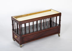 Unusual Regency Spindle Form Canterbury with Brass Tray Top
