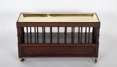Unusual Regency Spindle Form Canterbury with Brass Tray Top