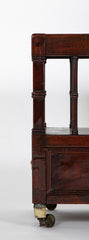 Unusual Regency Spindle Form Canterbury with Brass Tray Top