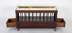 Unusual Regency Spindle Form Canterbury with Brass Tray Top