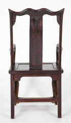 A Pair of Chinese "Hat" Arm Hardwood Chairs