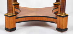Charles X Satinwood Round Four Column Center Table
