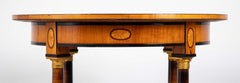 Charles X Satinwood Round Four Column Center Table