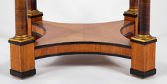 Charles X Satinwood Round Four Column Center Table
