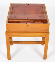 Rare Satinwood Lap Desk on Matching Stand