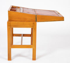 Rare Satinwood Lap Desk on Matching Stand