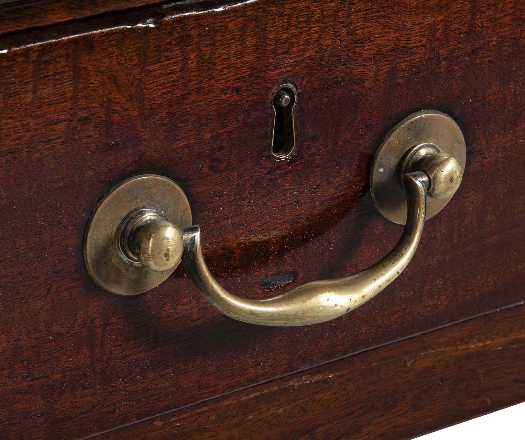 Chippendale Tooled Leather Top Partners Desk