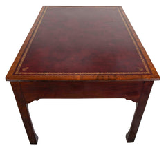 Chippendale Tooled Leather Top Partners Desk