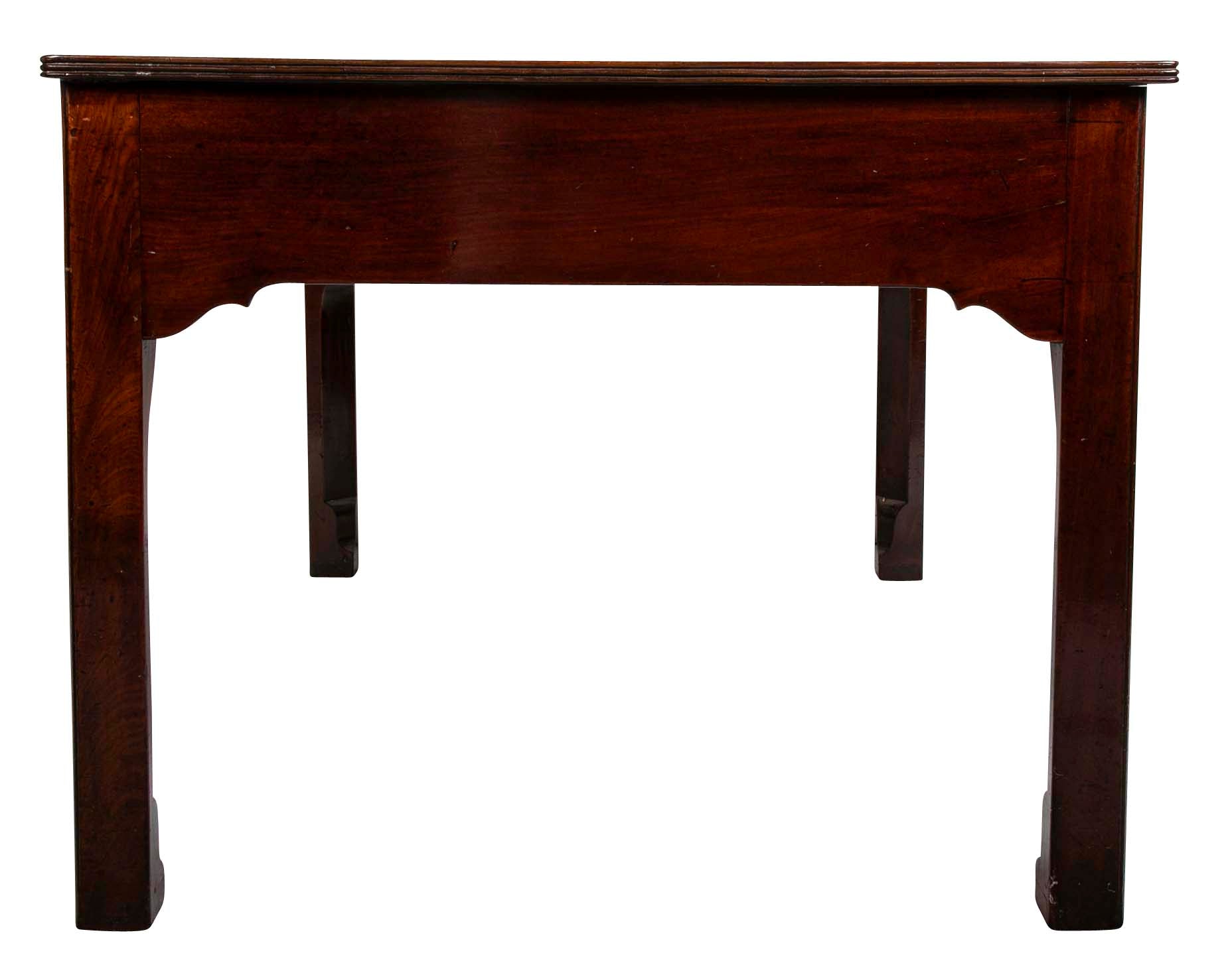 Chippendale Tooled Leather Top Partners Desk
