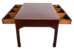 Chippendale Tooled Leather Top Partners Desk