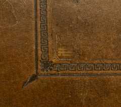 Bleached Mahogany Leather Top Writing Table