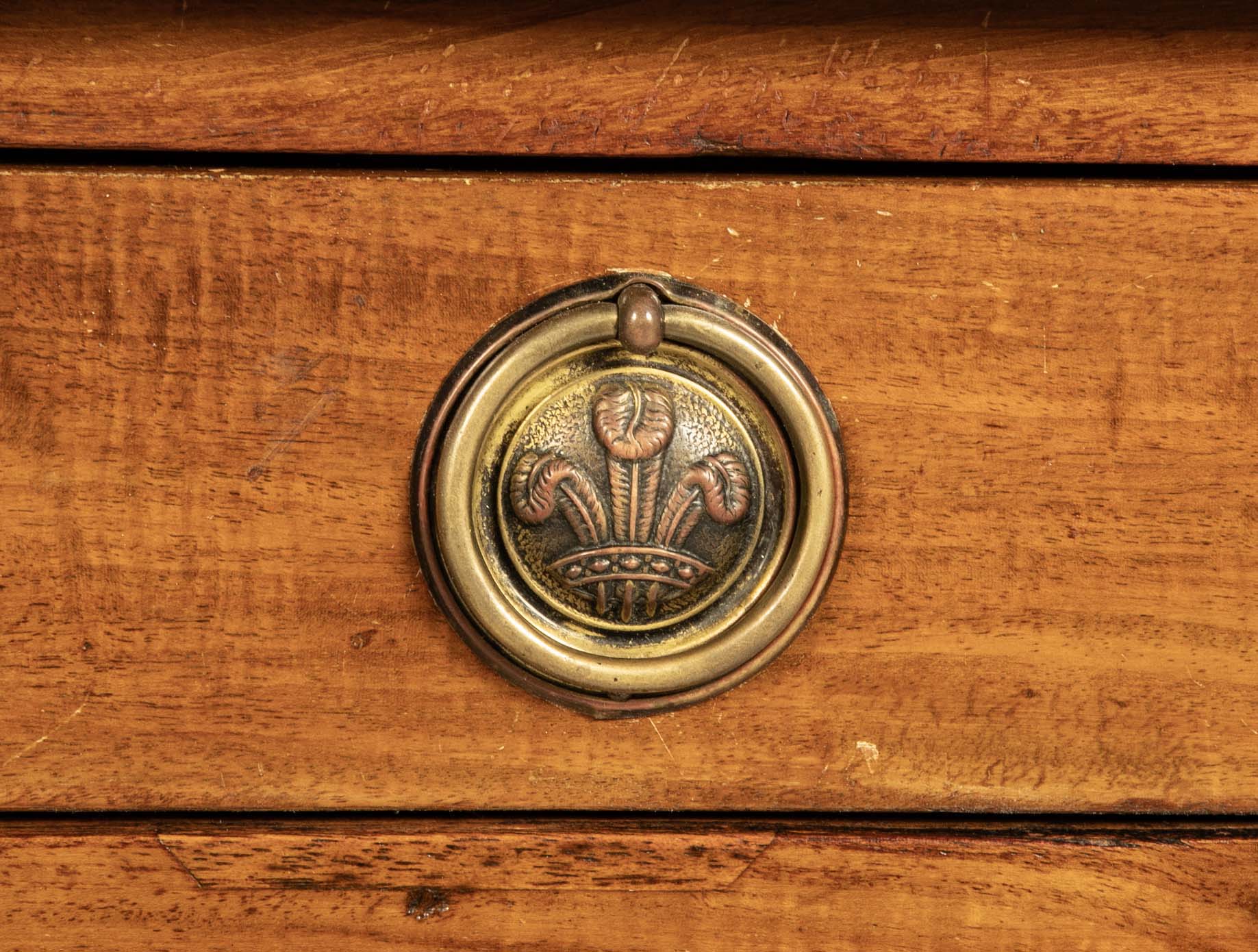 Bleached Mahogany Leather Top Writing Table