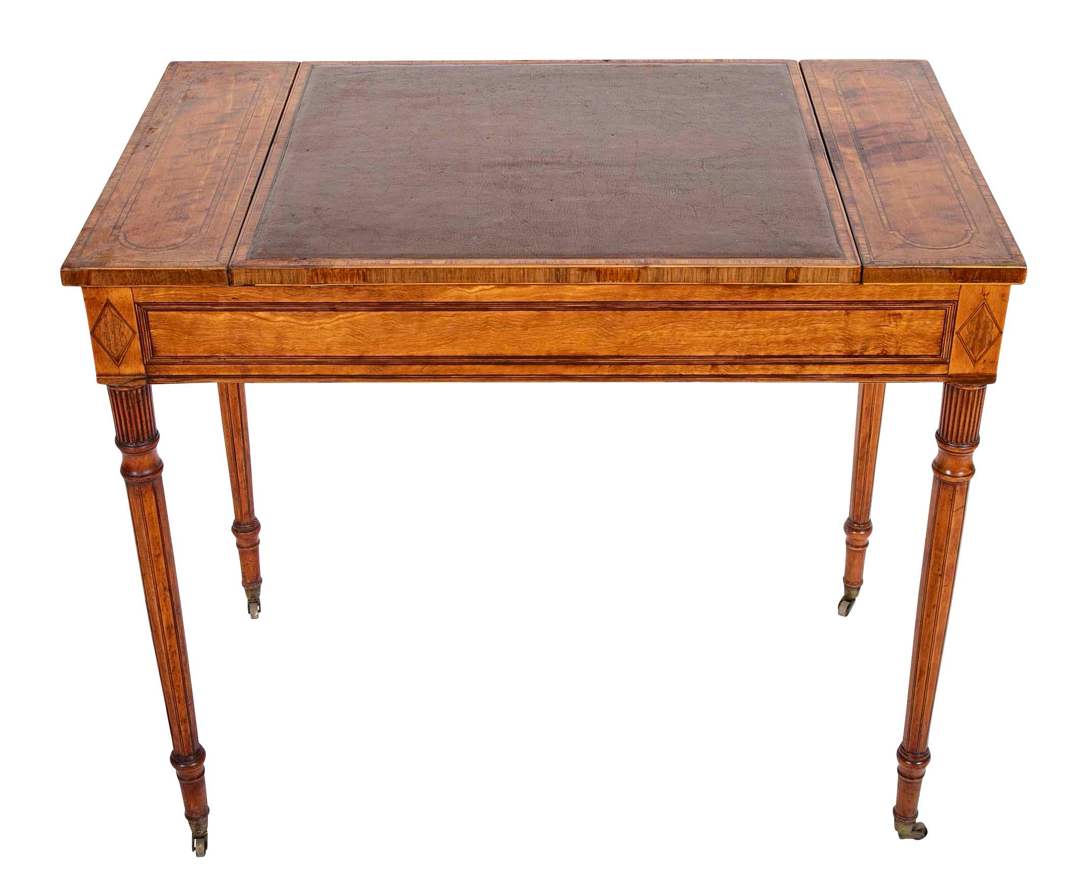 George III Satinwood Ratchet Top Desk