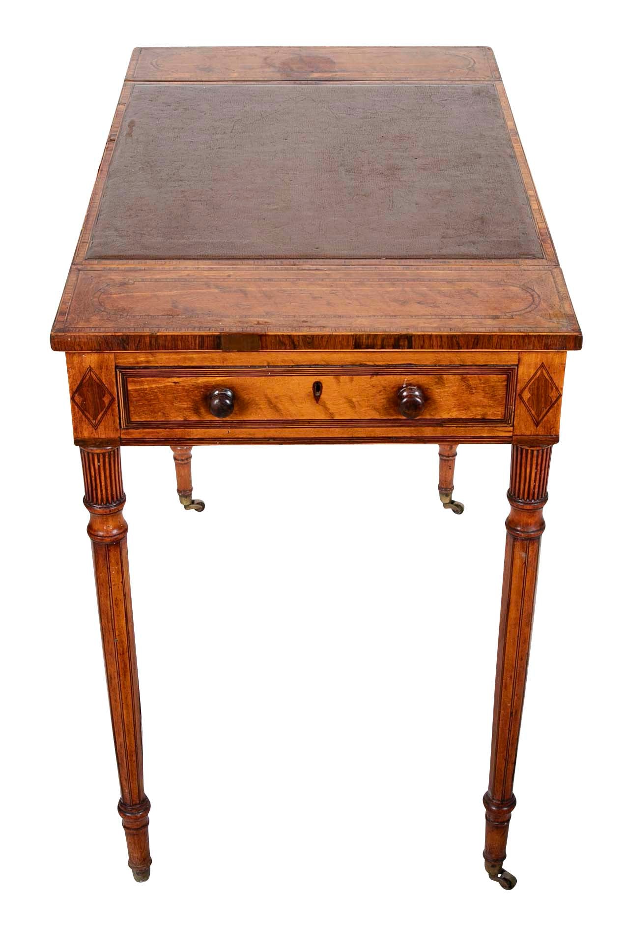 George III Satinwood Ratchet Top Desk