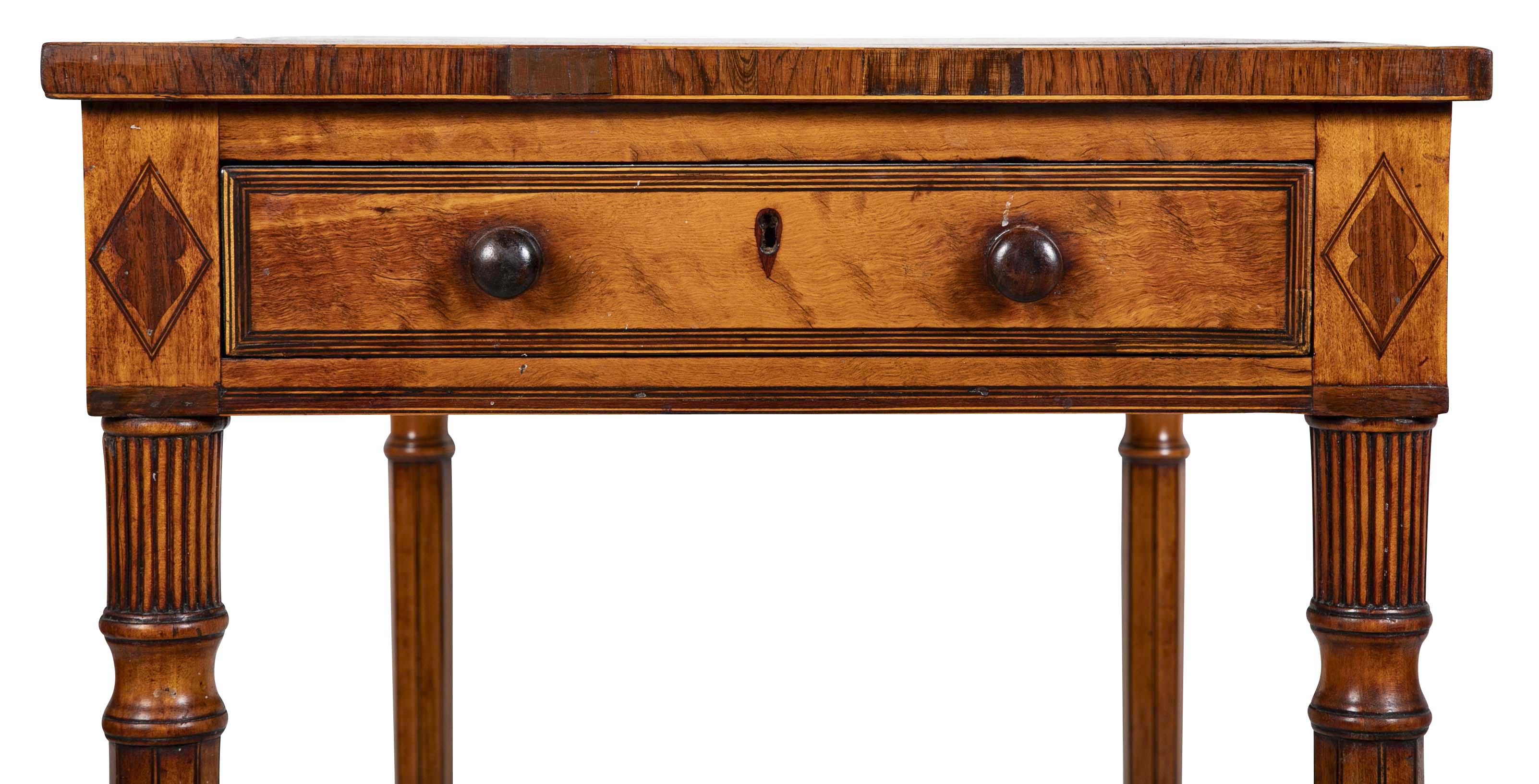 George III Satinwood Ratchet Top Desk