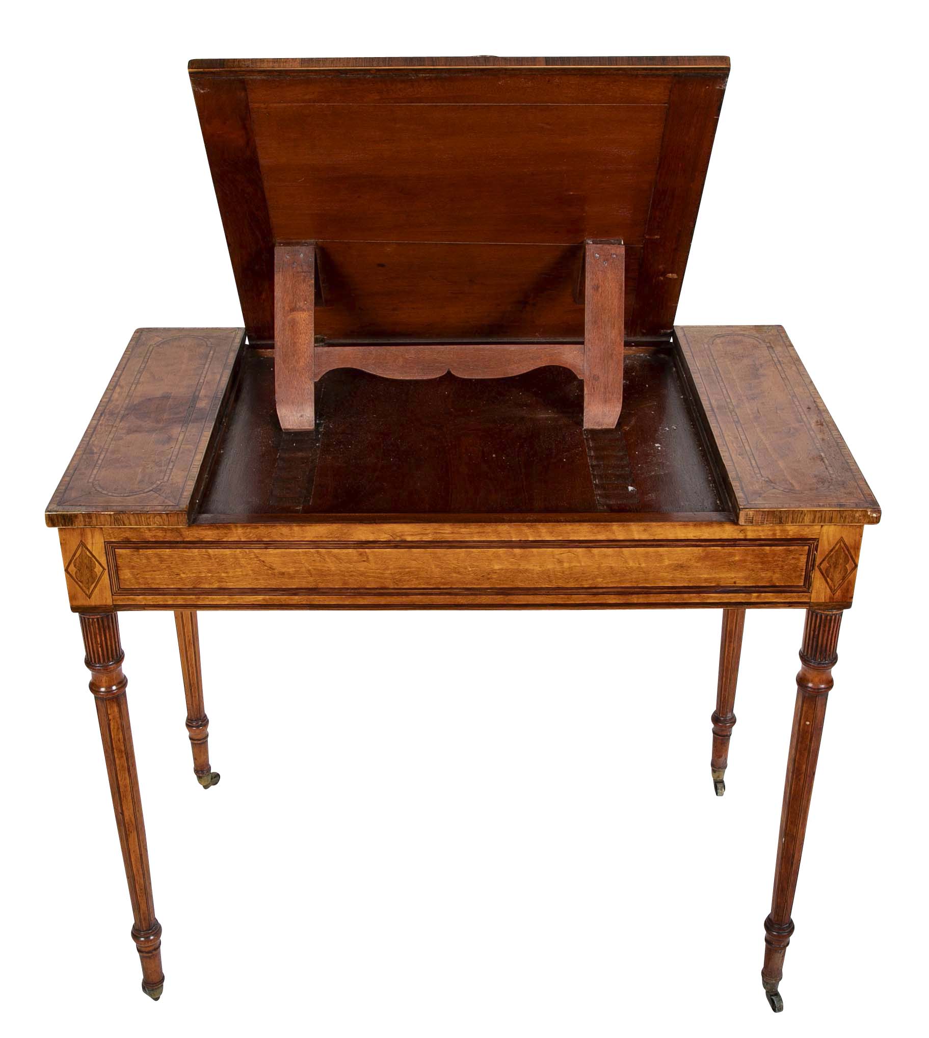 George III Satinwood Ratchet Top Desk