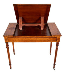 George III Satinwood Ratchet Top Desk