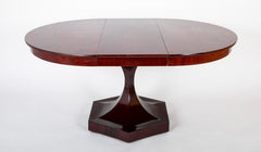 A Baltic Neo-Classic Mahogany Dining Table on Hexagonal Incurved Pedestal