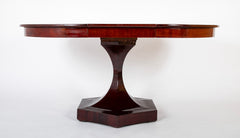 A Baltic Neo-Classic Mahogany Dining Table on Hexagonal Incurved Pedestal