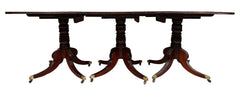 Regency Triple Pedestal Mahogany Tilting Dining Table