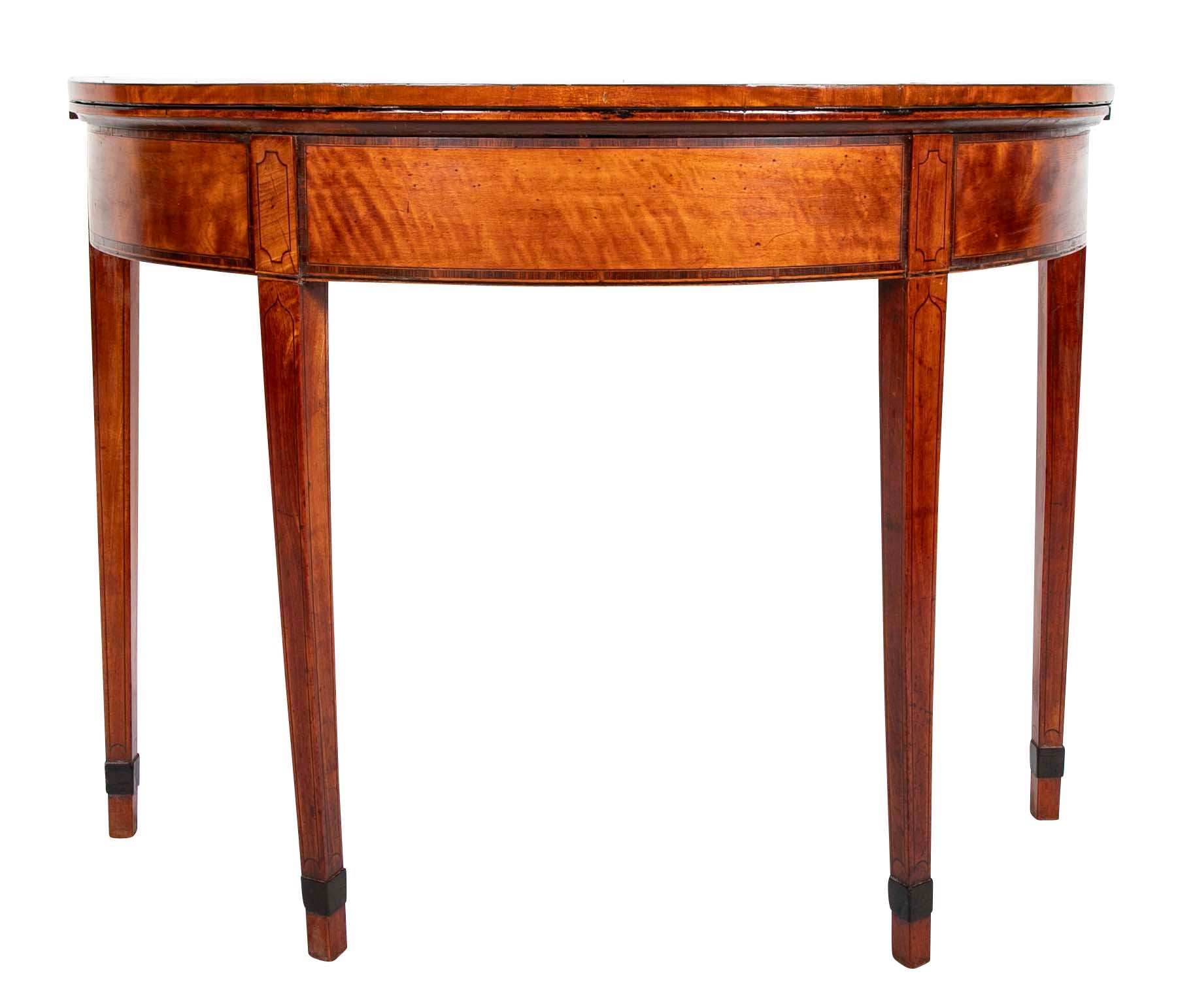 George III Satinwood Game Table