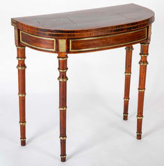 Regency Rosewood Banded Foldover Games Table Attributed to John McLean