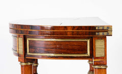 Regency Rosewood Banded Foldover Games Table Attributed to John McLean