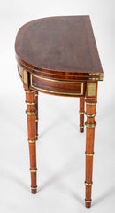 Regency Rosewood Banded Foldover Games Table Attributed to John McLean