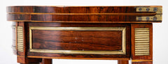 Regency Rosewood Banded Foldover Games Table Attributed to John McLean