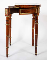 Regency Rosewood Banded Foldover Games Table Attributed to John McLean