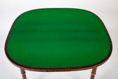 Regency Rosewood Banded Foldover Games Table Attributed to John McLean