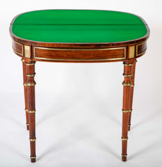 Regency Rosewood Banded Foldover Games Table Attributed to John McLean