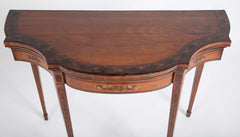 Rare George III Satinwood Game Table with Painted Decor