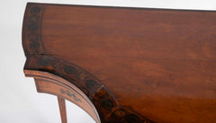 Rare George III Satinwood Game Table with Painted Decor