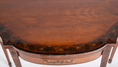 Rare George III Satinwood Game Table with Painted Decor