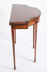 Rare George III Satinwood Game Table with Painted Decor