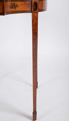 Rare George III Satinwood Game Table with Painted Decor