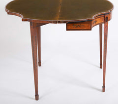 Rare George III Satinwood Game Table with Painted Decor