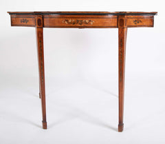 Rare George III Satinwood Game Table with Painted Decor