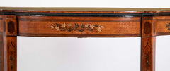 Rare George III Satinwood Game Table with Painted Decor