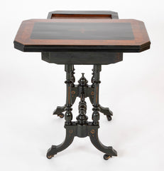 American Eastlake Ebonized & Gilt Incised Game Table