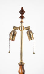 A Similar Pair of Lignum Vitae Classical Lamps.