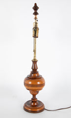 A Similar Pair of Lignum Vitae Classical Lamps.