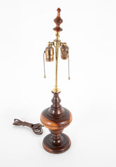 A Similar Pair of Lignum Vitae Classical Lamps.