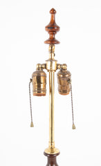 A Similar Pair of Lignum Vitae Classical Lamps.