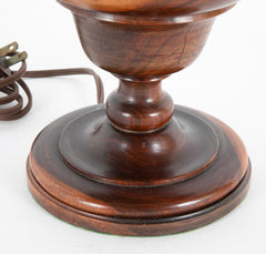 A Similar Pair of Lignum Vitae Classical Lamps.