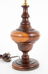 A Similar Pair of Lignum Vitae Classical Lamps.