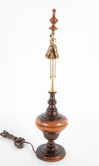 A Similar Pair of Lignum Vitae Classical Lamps.