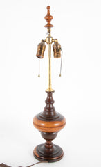 A Similar Pair of Lignum Vitae Classical Lamps.