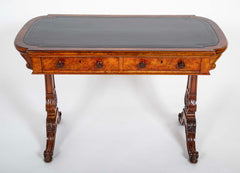 Important William IV Period Desk with Superb Carving Signed Holland & Sons